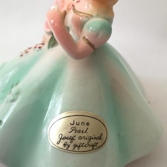 Vintage Josef Original Black Eye Birthday Figurine, June w Original Foil Label - Picture 4 of 7